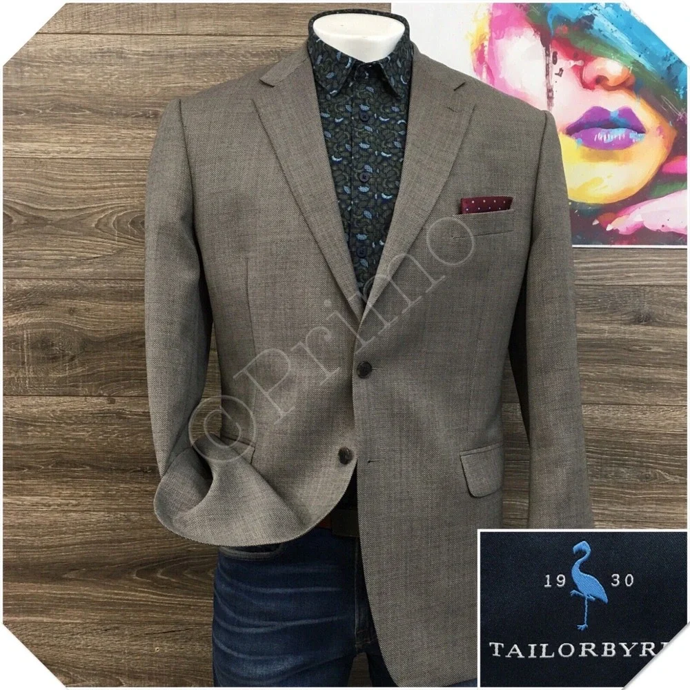 TAILORBYRD Mens Blazer Sport Coat‎ Casual Jacket Size 44L Wool Suit Tailored